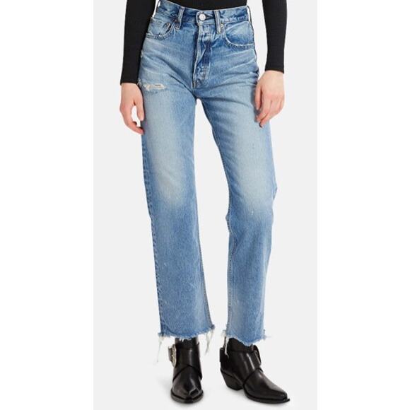 Moussy Vintage Lomita Wide Straight Jeans Made in Japan Women’s Sz. 29 - Picture 2 of 14
